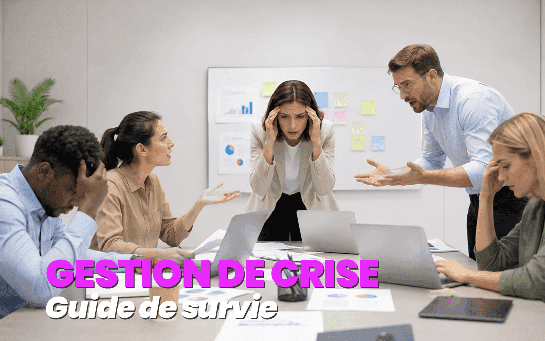 Cellule de crise en réunion sous pression pour gérer une situation critique et coordonner la réponse opérationnelle.